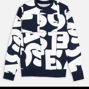 Lacoste Men's Heritage Graphic Print Crew Neck Cotton Fleece Sweatshirt Size XXL